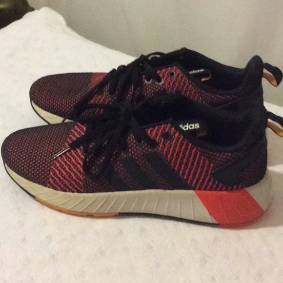 Adidas Cloudfoam black & red men sneakers size #7 - Picture 2 of 8